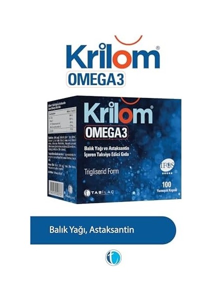 Krilom Omega 3 100 Kapsül Balık Yağı ve Astaksatin Ekstresi modelleri