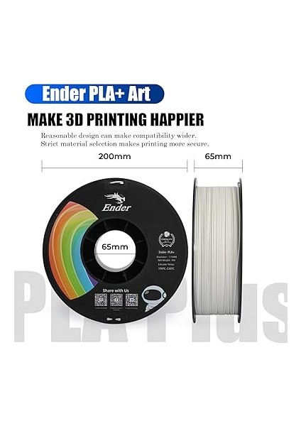 Ender Pla Plus 1.75 mm 1 kg Beyaz Filament fırsatları