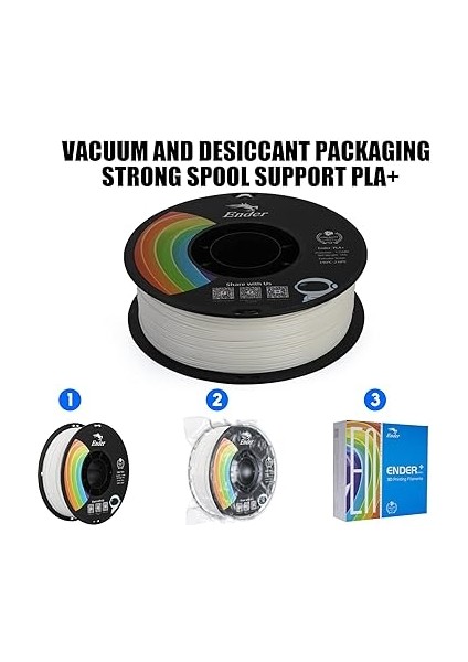 Ender Pla Plus 1.75 mm 1 kg Beyaz Filament indirimleri