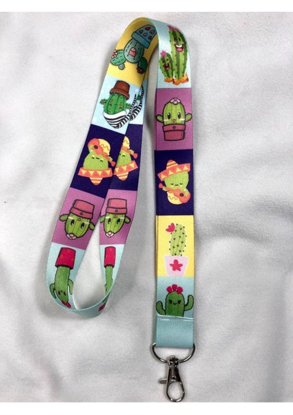 Renkli Kaktüs Çiçeğim Boyun Askısı