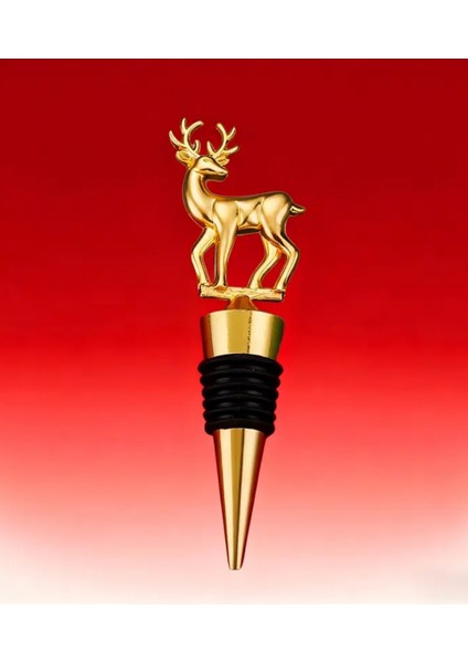 Zarif Altın Kaplama Geyik Şeklinde Şarap Tıpası Yağdanlıklara Uygundur