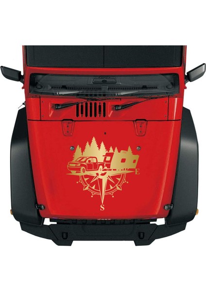 Pusula ve Karavan Sticker, Kamp Kampçı Doğa, Araba Oto Pickup Karavan Sticker 02518 modelleri