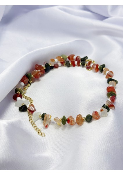 Sonbahar Renkleri Doğaltaş Kolye modelleri