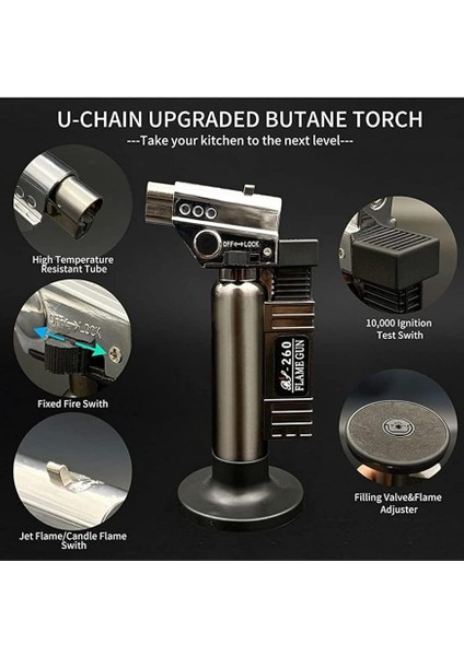 BS-261 Jet Alev Bütan Gaz Tıbbi Diş Kesme Meşale Çakmak Metal Gövde Çakmak Pürmüz Torch fırsatları