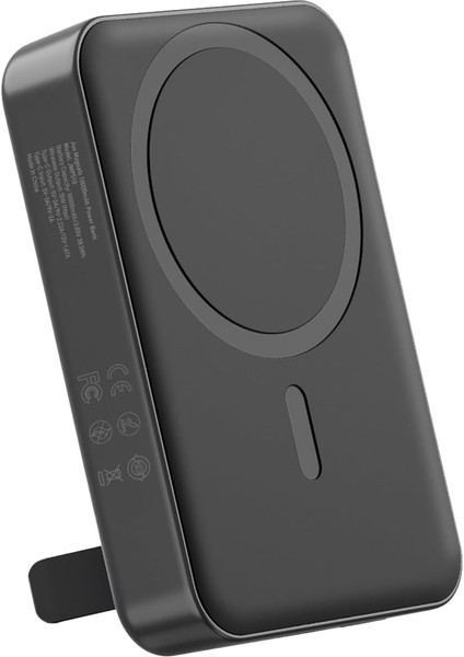 10000MAH Powerbank PD20W Taşınabilir Kablosuz Hızlı Şarj Cihazı Siyah