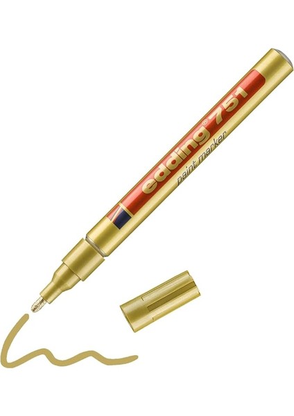 751 Boya Kalemi - Altın - 1 Kalem - Yuvarlak Uç 1-2 mm