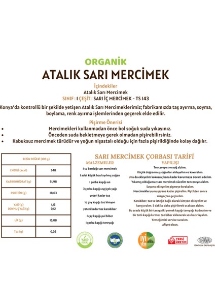Atalık Sarı Mercimek - 5 Kilo modelleri