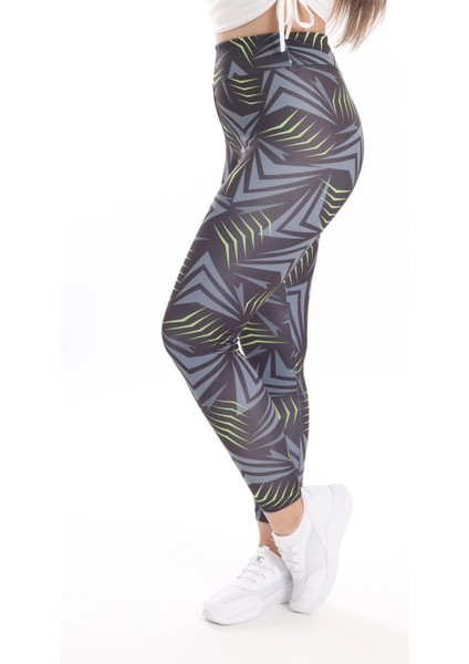 Kadın Beli Lastikli Dijital Baskılı Toparlayıcı Tayt modelleri