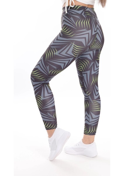 Kadın Beli Lastikli Dijital Baskılı Toparlayıcı Tayt indirimleri