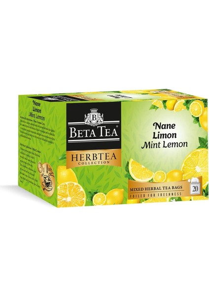 Beta Tea Nane Limon Çayı 20 Adet - Beta Herbtea Collection fiyatları