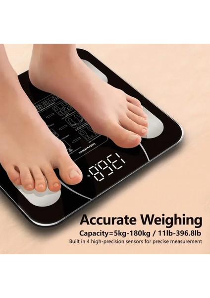 Siyah Akıllı Dijital Baskül FS-550 (5324) modelleri