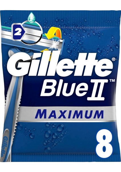 Gillette Blue2 Maximum Kullan At Erkek Tıraş Bıçağı 8'li fiyatları