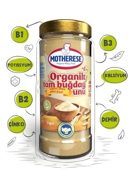 Motherese Organik Tam Buğday Unu 300GR - Motherese Tam Buğday Unu 300 gr - Tam Buğday Unu 300 gr modelleri