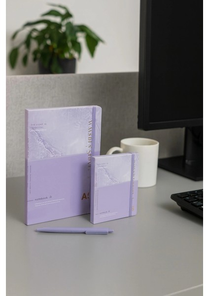 2 Adet Ajanda Çizgili Not Defteri-Uçlu Kalem Hediyeli Waves Of Sparkle