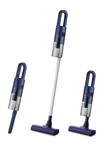 Dikey Mavi Elektrikli Süpürge 500W 90° Başlık - 1.5lt Toz Hazne - Çift Filtre SVC-8628 (5324)