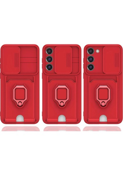 Samsung Galaxy S25 Plus Kılıf Zuma Kartvizitli Yüzüklü Silikon - Lila (K95) modelleri