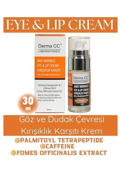 Derma cc Laboratorıes Göz Altı Torbalanmalarına Karşı Krem, 35 Mililitre