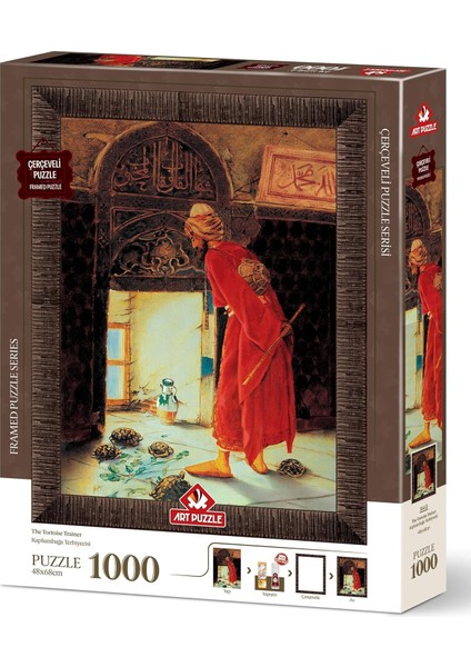 Puzzle Kaplumbağa Terbiyecisi 1000 Parça Çerçeveli Puzzle