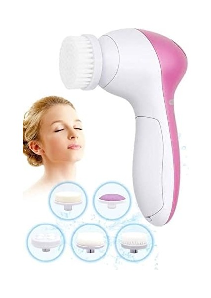 Pilli Yüz Cilt Temizleme Cihazı Siyah Nokta Peeling Fırça Seti Vücut Yüz Bakımı 5 In 1 Masaj Aleti fiyatları