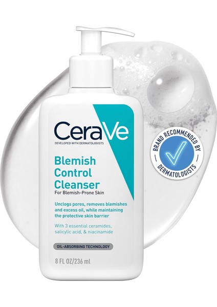 Cerave Yağlı ve Düzensiz Ciltler Için Yüz Temizleme Jeli 236 ml