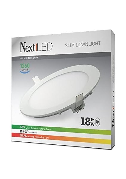 18W-SLY Gün Işığı LED Slim Ampul