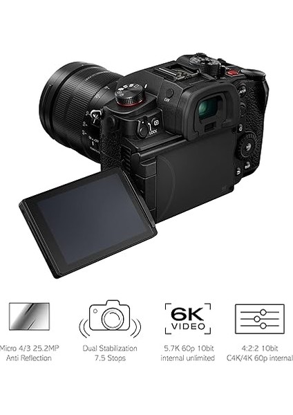Lumıx DC-GH6L Hibrit Kamera Leica ES12060 Objektifli (25 Mp, Dual I.s, OLED Arayıcı, Soğuk/toz/su Sıçramasına Karşı Koruma) Siyah fiyatları