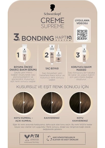Creme Supreme Saç Boyası 6-0 Açık Kahve modelleri