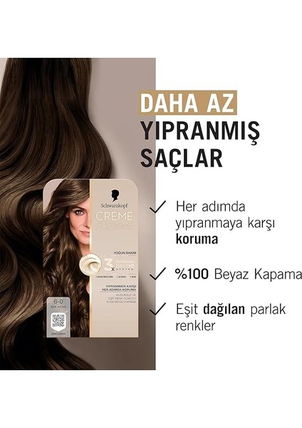 Creme Supreme Saç Boyası 6-0 Açık Kahve indirimleri