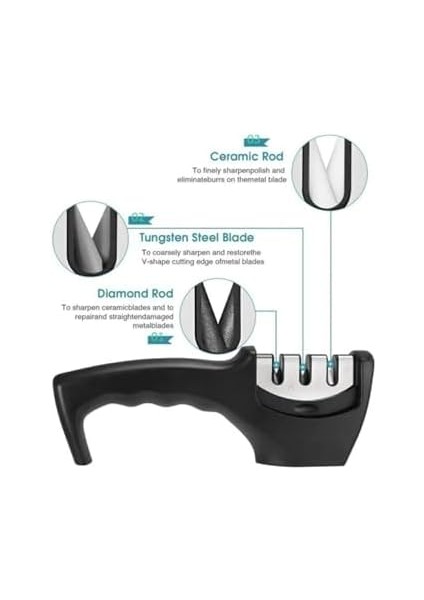 Profesyonel Bıçak Bileyici 3 Açılı Seramik Çelik El Bıçakları Bileme fiyatları