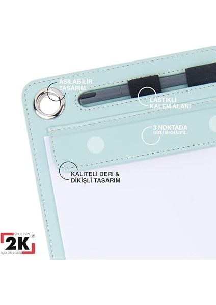 Kapaksız Sekreterlik Sanatsal Çizim A4 Art Clip Board Vegan 23,5X35,5 Cm. Su Yeşili fiyatları