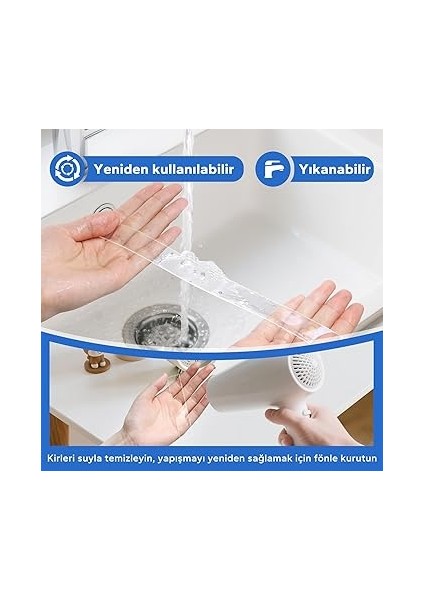 Çift Taraflı Bant Ağır Hizmet Tipi, Su Geçirmez Akrilik Çift Taraflı Yapışkan Şeffaf Bant, Duvarlar/halı/halılar Için Çıkarılabilir Yapışkan Bant(3m x 2cm x 1mm) fırsatları