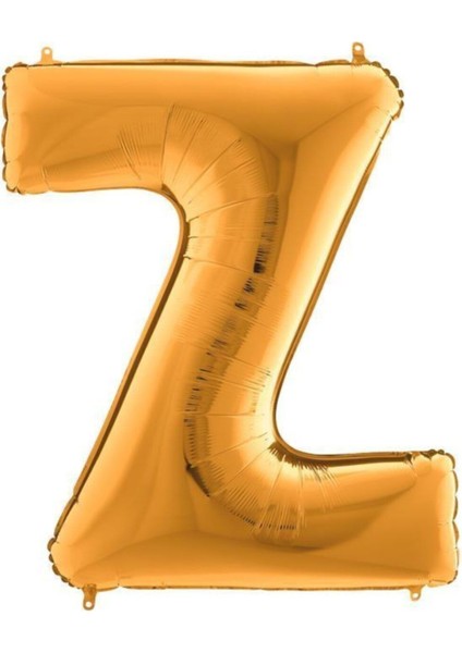 Z Harf Altın Folyo Balon 102CM