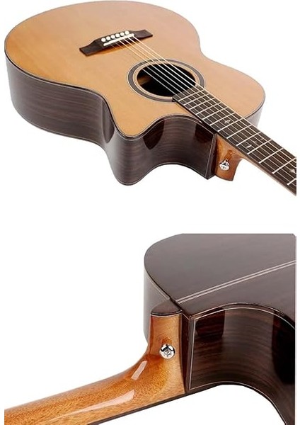 M501-EQ-AMP Profesyonel Masif Ağaç Amfili Elektro Akustik Gitar Seti Üst Segment fiyatları