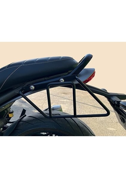 Motor Accessory Trıumph Speed 400 - Scrambler 400 x - Motosiklet Çanta Sabitleme Aparatı, Siyah Boyalı Metal Boru Büküm (Sol Tek) fiyatları