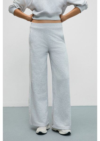 Lyressa Kadın Oversize Yanları Kumaşın Tersinden Yapılmış Grimelanj Eşofman Altı