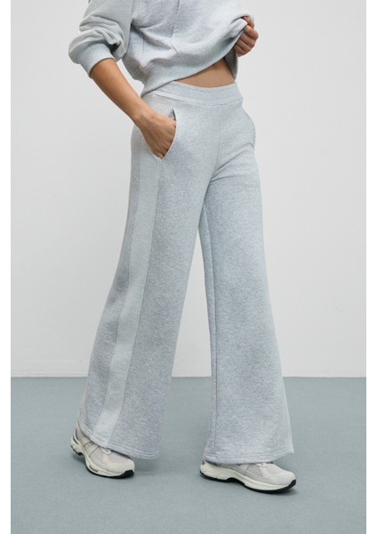 Lyressa Kadın Oversize Yanları Kumaşın Tersinden Yapılmış Grimelanj Eşofman Altı modelleri