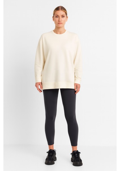 Kadın Venezia Rahat Kesim Yırtmaçlı Sıfır Yaka Sweatshirt