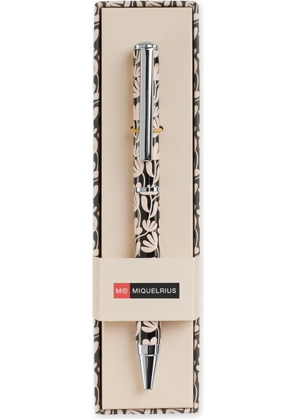 Mr Baskılı Metalik Tükenmez Bej