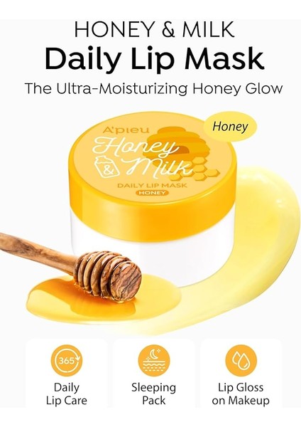 Bal ve Süt Özlü Besleyici ve Nemlendirici Dudak Maskesi A'pıeu Honey ve Milk Daily Lip Mask, Berry fiyatları