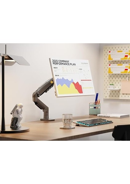 F80 MNT01 17-30" LCD LED Monitör Tutucu Amortisörlü Vesa Monitör Standı NBF80 fırsatları