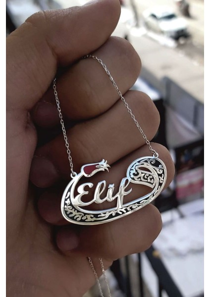 925 Ayar Gümüş Isimli Vav Kolye