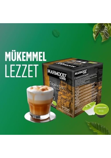 Mahmood Coffee Cappuccino Kapsül Kahve, Dolce Gusto Uyumlu, 24GR (8&apos;li Paket)