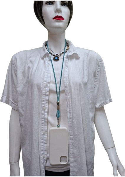 MAVİ TAŞLI TELEFON BOYUN ASKISI TÜM KILIFLARA UYUMLU indirimleri