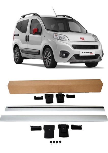 Fiat Fiorino Gri Renk Çıta 2010-2024 Uyumlu Port Bagaj Ara Atkı Tavan Barı Arabar 122 cm