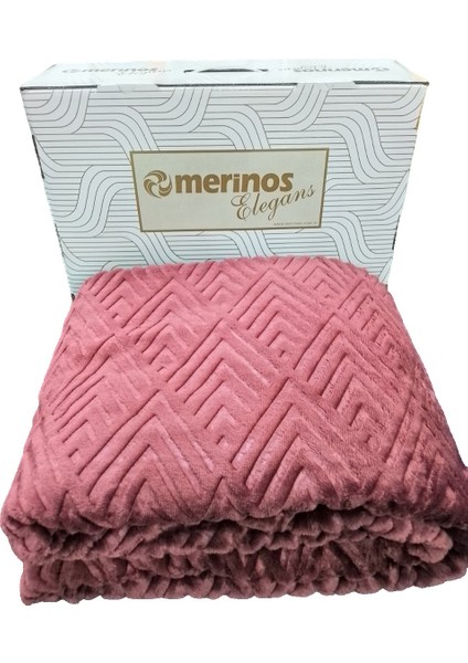 Elegance Emboss Tek Kişilik Battaniye Tawny Port