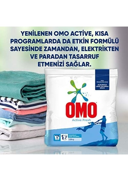 Omo Active Fresh Beyazlar Toz Deterjanı 1.5 kg fiyatları