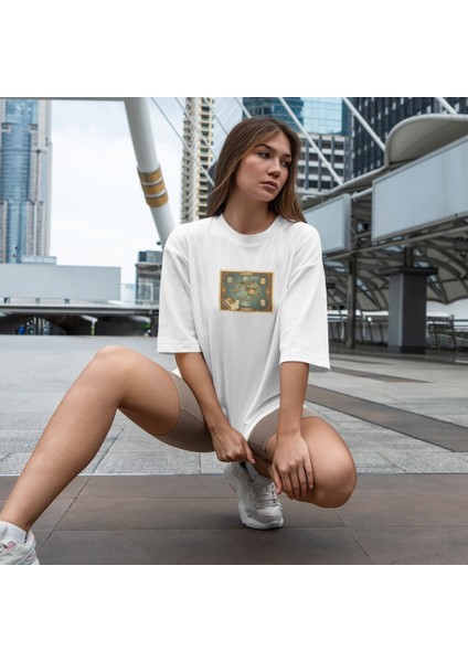 Avatar The Last Airbender Map Oversize Tişört - Beyaz fiyatları