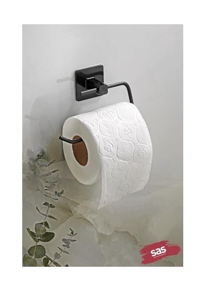 Haus Kare Yapışkanlı Açık Tuvalet Kağıtlığı Wc Kağıtlık Tutucu Siyah KS-001 modelleri