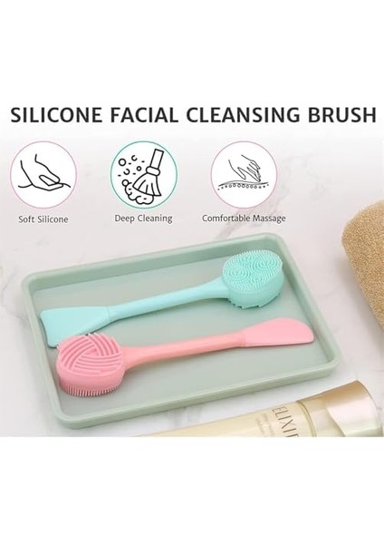 Bolivia&apos;s Temizleme Fırçası, Silikon Yüz Bakım Aracı ile Derin Gözenek Arındırma, Çift Taraflı Peeling ve Masaj Desteği, Hassas Ciltler Için Özel Tasarım, Yeşil ve Pembe Renk Alternatifleri modelleri