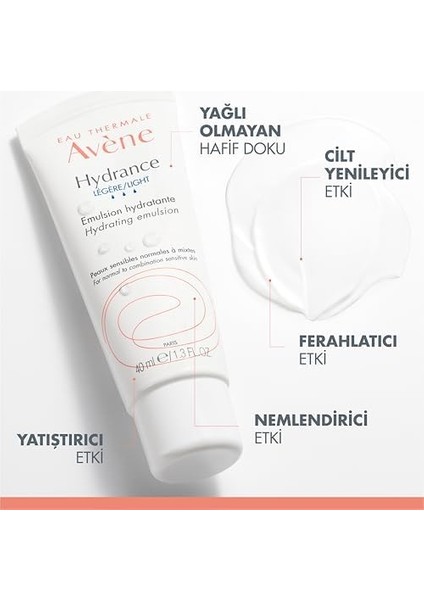 Hydrance Light Nemini Kaybetmiş Normal ve Karma Hassas Ciltler Için Nemlendirici Krem 40 ml modelleri